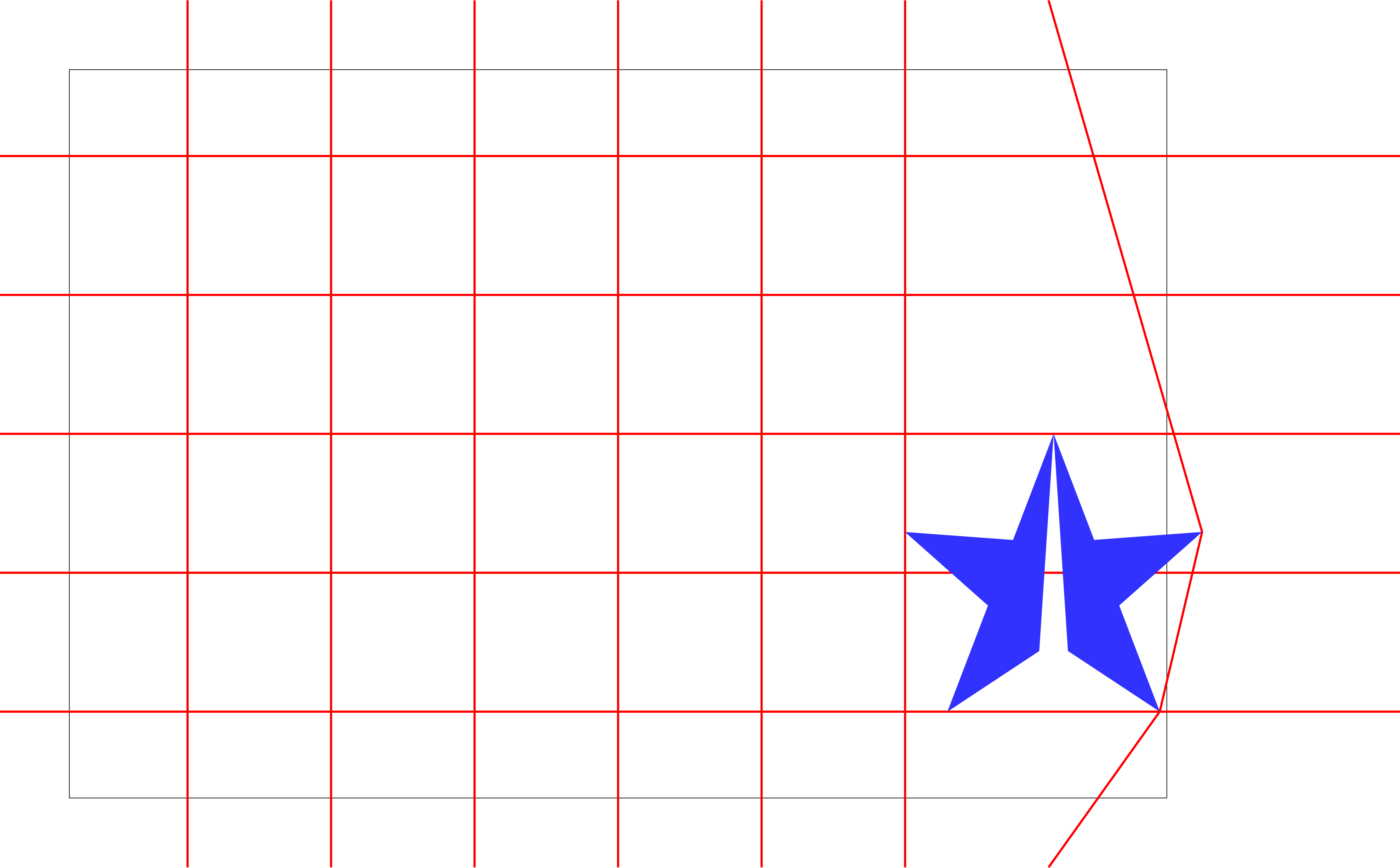 Linienraster mit Madison-Stern der ausbricht